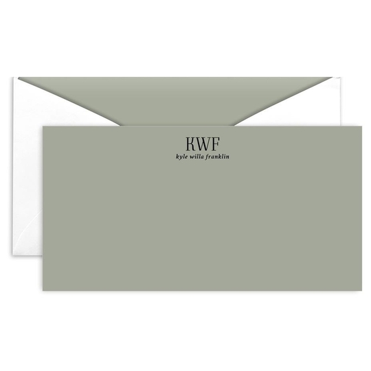 Tall Initials Monarch Cards